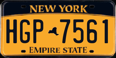 NY license plate HGP7561