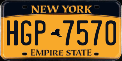 NY license plate HGP7570