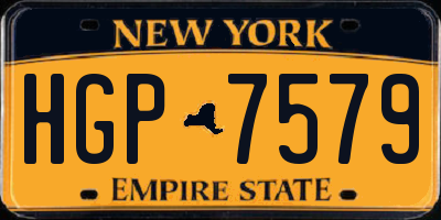 NY license plate HGP7579