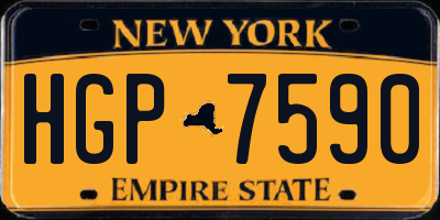 NY license plate HGP7590