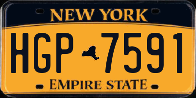 NY license plate HGP7591