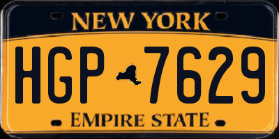 NY license plate HGP7629