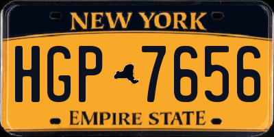 NY license plate HGP7656