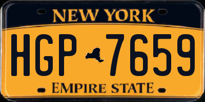 NY license plate HGP7659