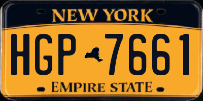 NY license plate HGP7661