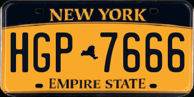 NY license plate HGP7666