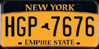 NY license plate HGP7676