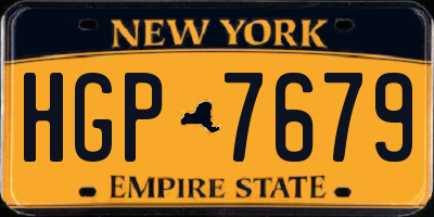 NY license plate HGP7679