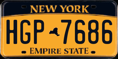 NY license plate HGP7686