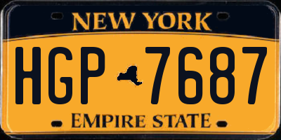 NY license plate HGP7687