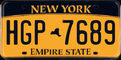 NY license plate HGP7689