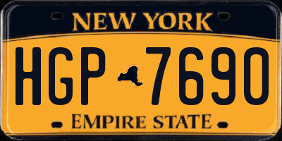 NY license plate HGP7690