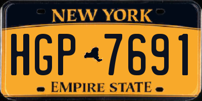 NY license plate HGP7691