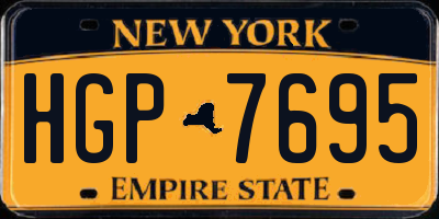 NY license plate HGP7695