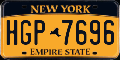 NY license plate HGP7696