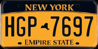 NY license plate HGP7697