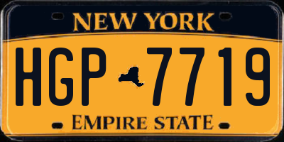 NY license plate HGP7719