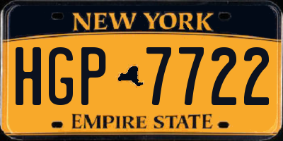 NY license plate HGP7722