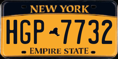 NY license plate HGP7732