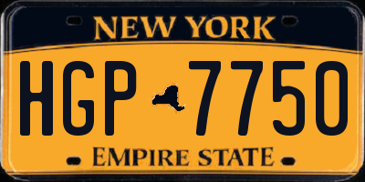 NY license plate HGP7750
