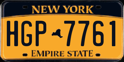 NY license plate HGP7761