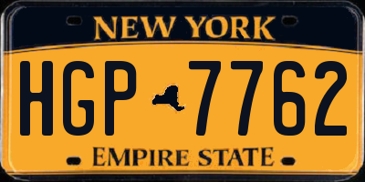 NY license plate HGP7762
