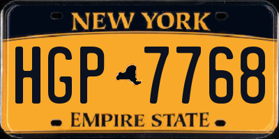 NY license plate HGP7768