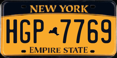 NY license plate HGP7769
