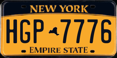 NY license plate HGP7776