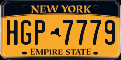 NY license plate HGP7779