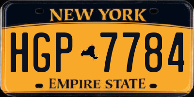 NY license plate HGP7784