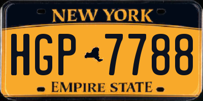 NY license plate HGP7788