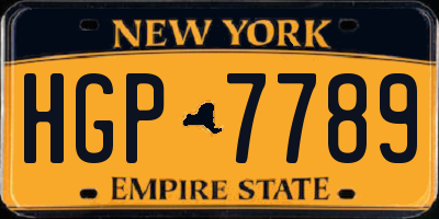 NY license plate HGP7789