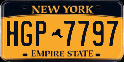 NY license plate HGP7797