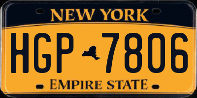 NY license plate HGP7806