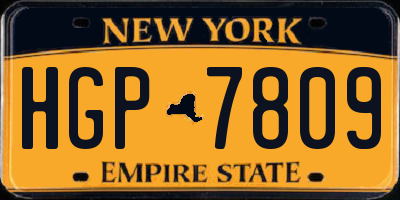 NY license plate HGP7809