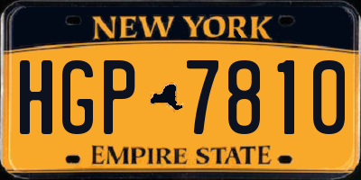NY license plate HGP7810