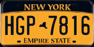 NY license plate HGP7816