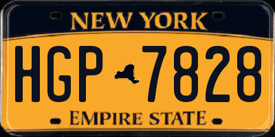 NY license plate HGP7828