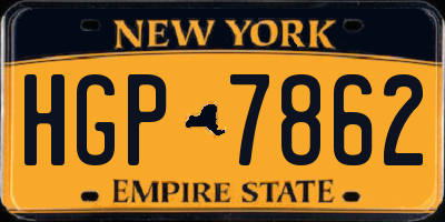 NY license plate HGP7862