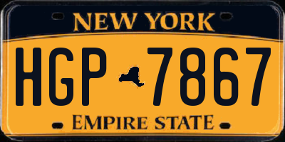 NY license plate HGP7867