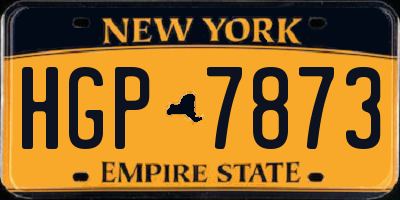 NY license plate HGP7873