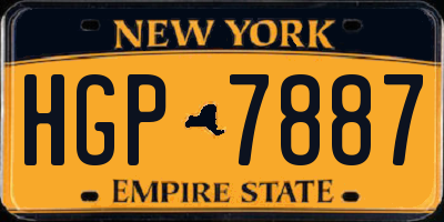 NY license plate HGP7887