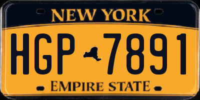 NY license plate HGP7891