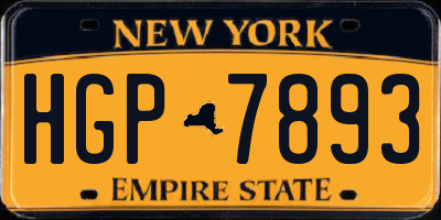 NY license plate HGP7893