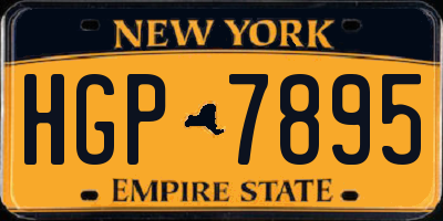 NY license plate HGP7895