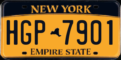 NY license plate HGP7901