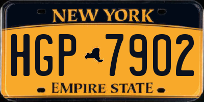 NY license plate HGP7902