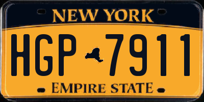 NY license plate HGP7911