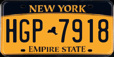 NY license plate HGP7918